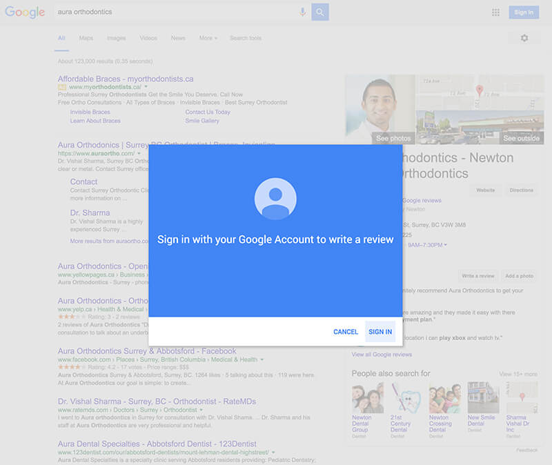 Google step 1 aura orthodontics