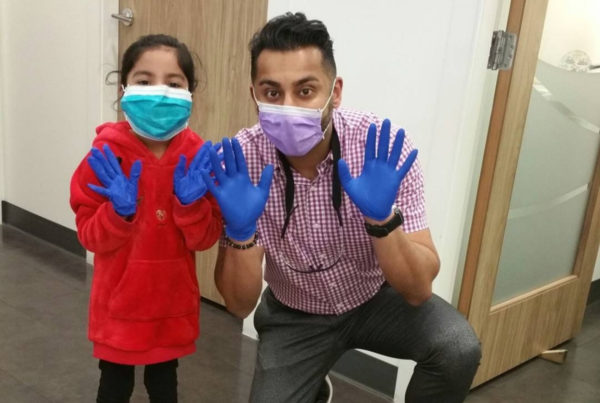 kid excited to start her braces treatment